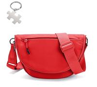 Crescent Bag for Women and Men, Nylon Travel Crossbody Bags for Women,with Adjustable Shoulder Strap for Outdoor,Sports (Red)