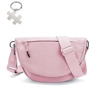 Crescent Bag for Women and Men, Nylon Travel Crossbody Bags for Women,with Adjustable Shoulder Strap for Outdoor,Sports (Pink)
