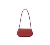 Crescent bag Sac à bandoulière en cuir rabat for femme, style tendance, chic, sous les bras(Red)