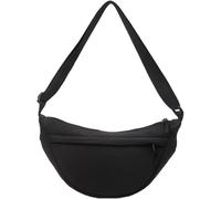 Crescent Bag Sac à bandoulière en nylon avec fermeture éclair pour femme Sac demi-lune avec sangle réglable pour un usage quotidien, noir