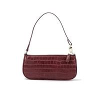 Crescent bag Sac à main en cuir gaufré for femme, sac bandoulière for, sous le bras(Black)