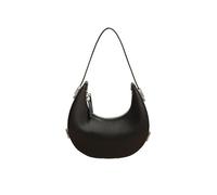 Crescent bag Sacs à bandoulière design for femmes, sac hobo demi-lune, sacs sous les bras de marque for dames, petite pochette en cuir, main(Black)