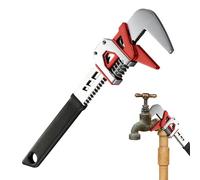 Crescent Clé à molette réglable - 29,5 x 8,5 cm e plomberie multifonction pour tuyau, plomberie, écrou, boulon, évier, robinet, douche, garage, atelier, réparation automobile