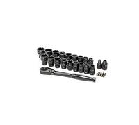 Crescent CX6PT25 Ensemble D'Outils De Mécanicien Cannelure Standard 25 Pièces À Entraînement 3/8" Pass-Thru™ X6™