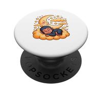 Crescent Moon Clouds Gorille Dos Argenté Gorilles PopSockets PopGrip Adhésif