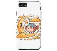 Crescent Moon Clouds Poisson-Globe Poisson-Ballon Coque pour iPhone SE (2020) / 7 / 8