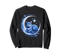 Crescent Moon Russian Blue Cat Russian Blues Maltese Sweatshirt