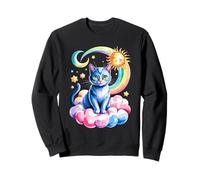 Crescent Moon Russian Blue Cat Russian Blues Maltese Sweatshirt