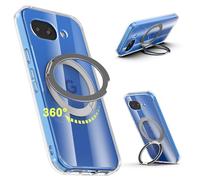 Cresee Coque pour Google Pixel 10a, Support Anneau Magnétique 360 Degrés Compatible avec Magsafe & Pixelsnap [Anti-Jaunissement] Étui Rigide Transparent avec Bumper en TPU Case Protection Antichoc