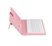Crésiter en Clavier avec Support pour Téléphones, Couverture Résistante au Design de Folio - Couvre, Accès Facile aux Ports (Pink)