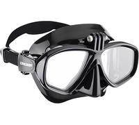 Cressi Masque de plongée Action Cam – Volume réduit, Support Action Cam – Noir/Noir Taille unique