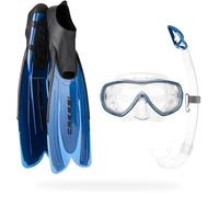 Cressi Agua Bag Ensemble Plongée/Natation Palmes-Masque-Tuba avec Sac Unisexe, Bleu/Azure, 37/38