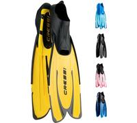CRESSI Agua Fins - Palmes Chaussantes de Snorkeling, Jaune/Argent, 43/44, Adultes