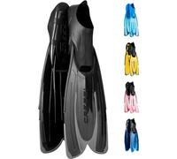 CRESSI Agua Fins - Palmes Chaussantes de Snorkeling, Noir/Argent, 37/38, Adultes