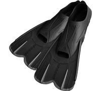 Cressi Agua Short Fins - Palmes Courtes Légères et Réactives pour la Natation et Snorkeling, Noir/Argent, 35/36, Unisexe Adultes