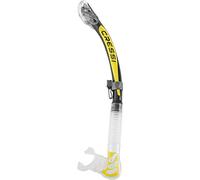 Cressi Alpha Ultra Dry Tuba de plongée en Silicone Sec, Mixte, Transparent/Jaune