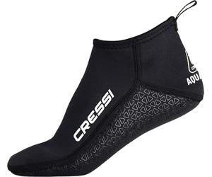 CRESSI Aqua Grip Chaussettes en Néoprène 3 mm - Chaussons Courts Unisexes en Néoprène Double Doublure Noire 3 mm avec Semelle Antidérapante, Parfaits pour les Activités Aquatiques et de Surface