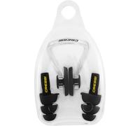CRESSI Aqua Kit Ear Plugs Set Bouchons Oreilles + Clip Nez Unisexe Adulte, Noir, Taille Unique
