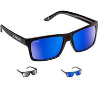 Cressi Bahia Floating Sunglasses Lunettes de Soleil de Sport Flottantes Polarisées Anti UV 100% Unisex-Adult, Noir/Verres Miroir Bleu, Taille Unique
