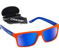 Cressi BAHIA FLOATING SUNGLASSES ORANGE/ROYAL/BLUE MIRRORED LENSES