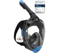 CRESSI Bali Full Face Mask Black/Blue S/M-Masque Intégral de Plongée en Apnée pour Adulte, Large Vue Dégagée, Système Anti Buée, Respiration Facile Sécurité Avant Tout, Noir/Bleu, S/M