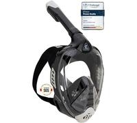 CRESSI Bali Full Face Mask Black/Grey L/XL-Masque Intégral de Plongée en Apnée pour Adulte, Large Vue Dégagée, Système Anti Buée, Respiration Facile Sécurité Avant Tout, Noir/Gris, L/XL
