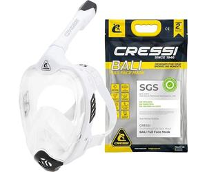 CRESSI Bali Full Face Mask-Masque Intégral de Plongée en Apnée pour Adulte, Large Vue Dégagée, Système Anti Buée, Respiration Facile Sécurité Avant Tout