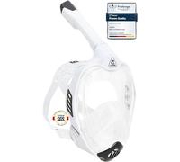 CRESSI Bali Full Face Mask White/Black L/XL - Masque Intégral de Plongée en Apnée pour Adulte, Large Vue Dégagée, Système Anti-buée, Respiration Facile : la Sécurité Avant Tout, Blanc/Noir, L/XL