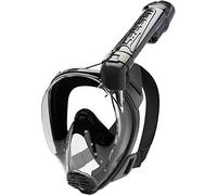 Cressi Masque intégral de snorkeling Baron – Noir/Noir – M/L