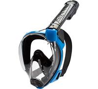Cressi Baron Full Face Mask - Masque de Snorkeling Intégral Anti Buée avec Valve d'Expiration et Tuba Sec