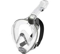 Cressi Baron Full Face Mask Masque intégral plongée en apnée avec Tube respiratoire Mixte, Transparent/Transparent, S/M