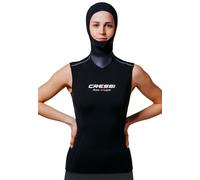 Cressi Base Layer Hood Vest Lady 2.5-5mm sous-Combinaison avec Capuche intégrée Women's, Noir, S