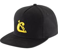 Cressi Baseball Flat Cap Black/Yellow - Casquette de Baseball à Visière Plate en Coton et Fermeture Arrière en PVC, Noir/Jaune, Taille Unique Unisex