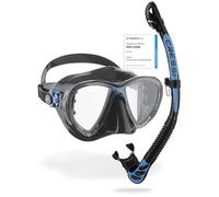 Cressi Set randonnée aquatique Big Eyes Evolution & Alpha – Mixte adulte, Noir/Bleu, Taille unique