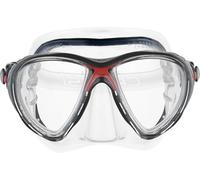 CRESSI Big Eyes Evolution Mask Clear/Red-Masque Unique Big Eyes Evolution pour Randonnée Aquatique/Plongée, Transparent/Rouge, Taille Unique Adultes