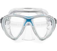 Cressi Big Eyes Evolution Masque Plongee Sous Marine pour Adulte - Silicone Crystal - Fabriqué en Italie Clear/Bleu