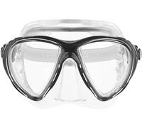 Cressi Big Eyes Evolution Masque Plongee sous Marine pour Adulte - Silicone Crystal - Fabriqué en Italie Clear/Noir