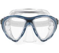 Cressi Big Eyes Evolution Masque Plongee sous Marine pour Adulte - Silicone Crystal - Fabriqué en Italie Clear/Bleu/Noir