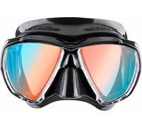 CRESSI Big Eyes Mask Black/380 UV Blue Orange Lens - Masque de Plongée Unisex de Haute Qualité, Noir/Verres 380 UV Bleu Orange, Taille Unique