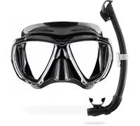 Cressi Big Eyes + Seal Dry Combo - Ensemble Combiné pour Adultes Masque Big Eyes et Tuba Innovant Seal Dry, Idéal pour la Plongée et Le Snorkeling, Noir/Noir, Taille Unique