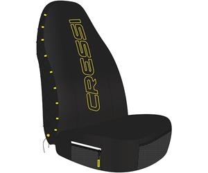 Cressi Car Seat Cover Black/Yellow - Housse Imperméable pour Protéger Les Sièges de Voiture après Avoir Pratiqué Un Sport, en Particulier Les Sports Aquatiques, Noir/Jaune, Taille Unique, Unisex