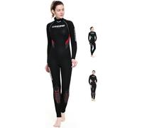 Cressi Castoro Lady' Combinaison Plongée Néoprène High Stretch Femme, Noir/Rouge, L