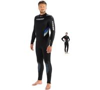 Cressi Castoro Man Monopiece Wetsuit - Combinaison de Plongée pour Homme, Néoprène 5 mm, Noir/Bleu, L
