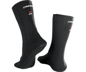 Cressi - Chaussons anti-dérapants en Néoprène tres Souple - épaisseur 2.5 mm - Noir - Large