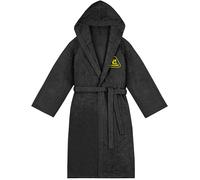 Cressi Cotton Bathrobe Black/Yellow L/XL - Peignoir de Sport à Capuche en Coton Éponge, Noir/Jaune, L/XL, Unisex