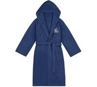 CRESSI Cotton Bathrobe Blue Navy/White S/M - Peignoir de Sport à Capuche en Coton Éponge, Bleu Navy/Blanc, S/M, Unisex