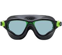 Cressi Depuis 1946 - Cobra XP Goggles - Lunettes Monovolume eVerres Séparés, pour la Natation, Piscine, Snorkeling, Triathlon, Anti-Buée_Rayures_UV - Noir/Noir/Lime_Verres Fumés - Taille Unique