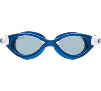 Cressi Depuis 1946 - Flash Compact Goggles - Lunettes Compacts avec Lentilles Séparées, Natation, Piscine, Snorkeling, Triathlon, Anti-Buée_Rayures_UV - Métal Bleu/Blanc_Verres Fumés - Taille Unique