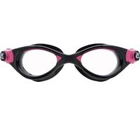 Cressi Depuis 1946 - Flash Compact Goggles - Lunettes Compacts avec Lentilles Séparées, Natation, Piscine, Snorkeling, Triathlon, Anti-Buée_Rayures_UV - Noir/Rose_Verres Transparents - Taille Unique