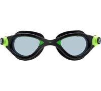 Cressi Depuis 1946 - Flash Goggles - Lunettes avec Lentilles Séparées, Natation, Piscine, Snorkeling, Triathlon, Anti-Buée_Rayures_UV - Noir/Lime_Verres Fumés - Taille Unique